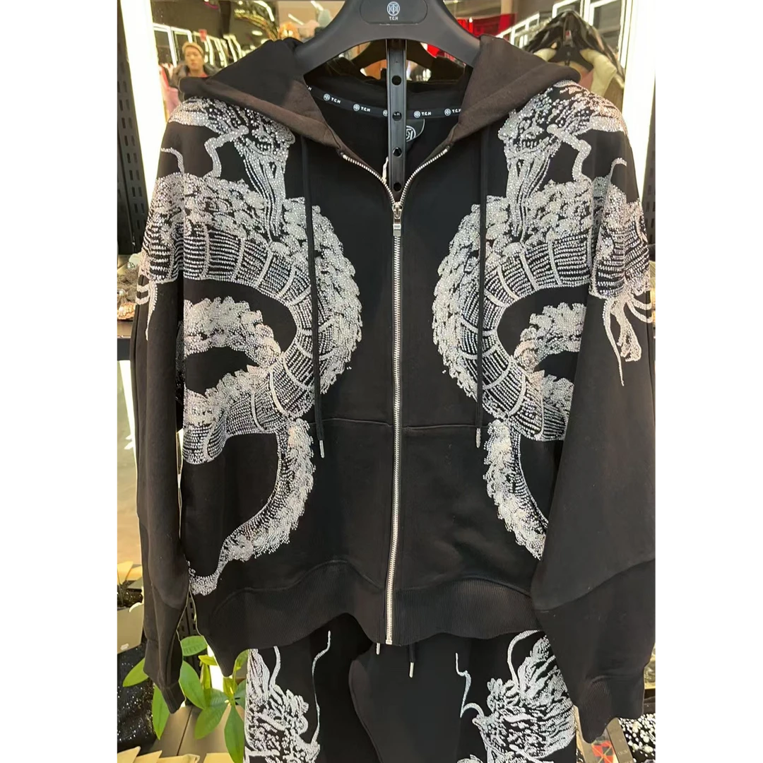 TCH服饰店播-潮牌时尚流行双沿花边图案外套女T72C176002