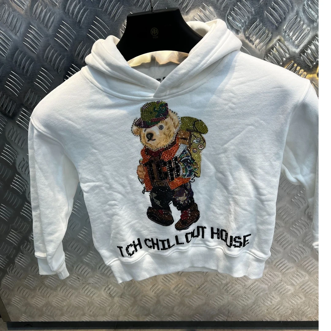 长安万达TCH轻奢时尚小童烫钻连帽卫衣T66C12620K