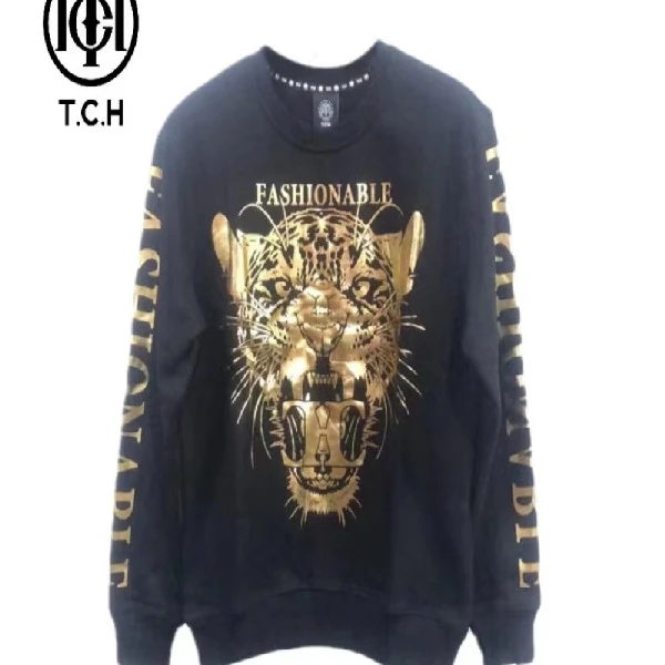 四川内江—TCH烫金系列黑色圆领卫衣T66C11E6007