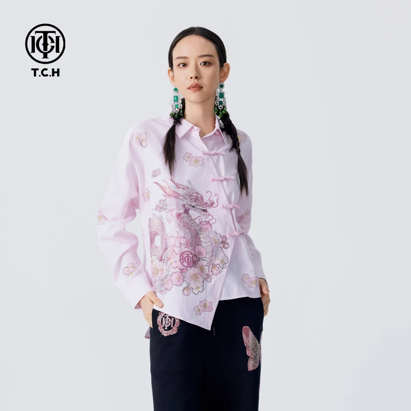 长安万达-新中式龙图腾外套女斜襟盘扣T72C136013