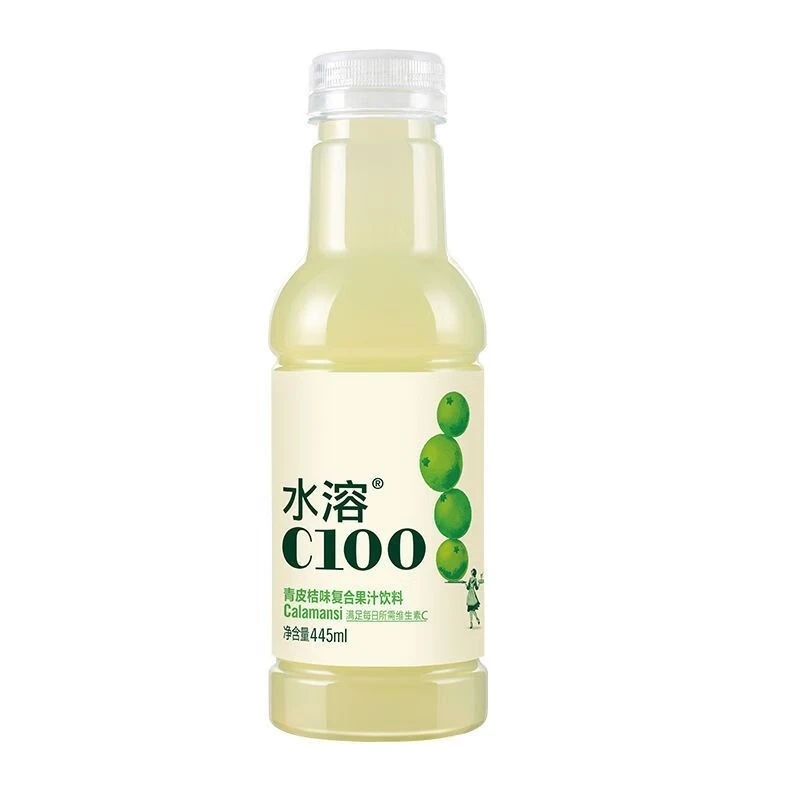 农夫山泉 水溶C100青皮桔味复合果汁饮料 445ml/瓶