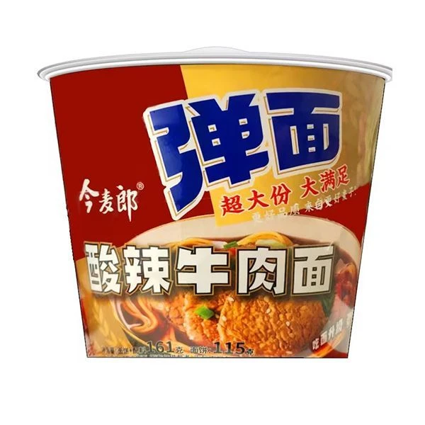 今麦郎弹面酸辣牛肉面 161g/桶