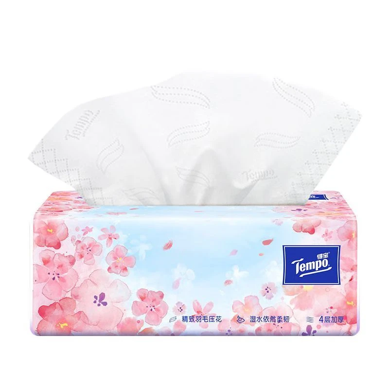 得宝 抽取式樱花味纸巾 90抽/包