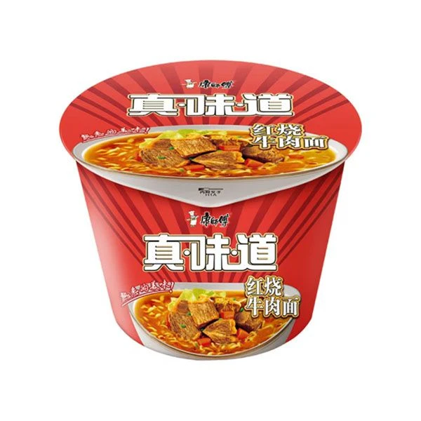 康师傅 真味道红烧牛肉桶面 107g /桶