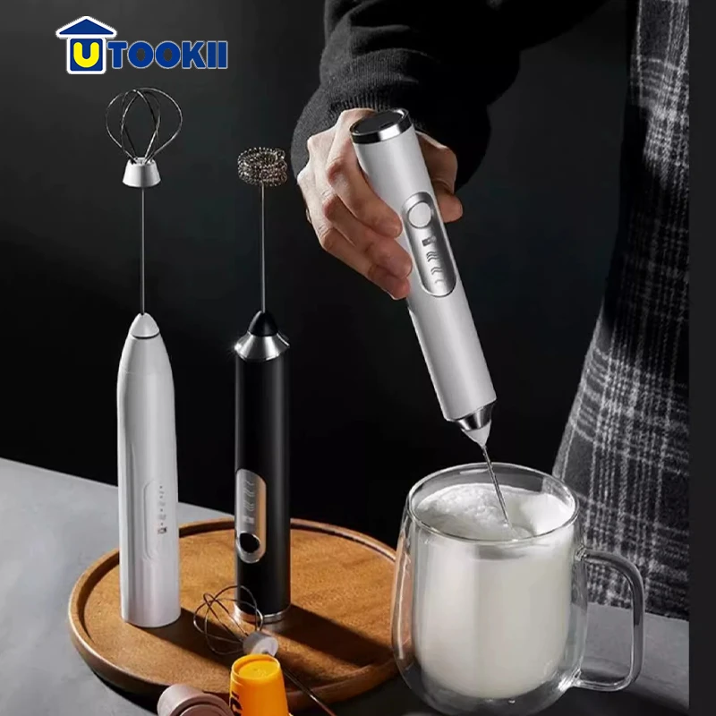 utookii咖啡打泡器搅拌棒奶泡电动迷你打蛋器奶盖打发器打奶泡器