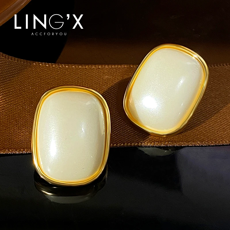 铜合金仿珍珠耳饰 高级感冷淡风时尚饰品耳钉高端馒头珍珠耳环女