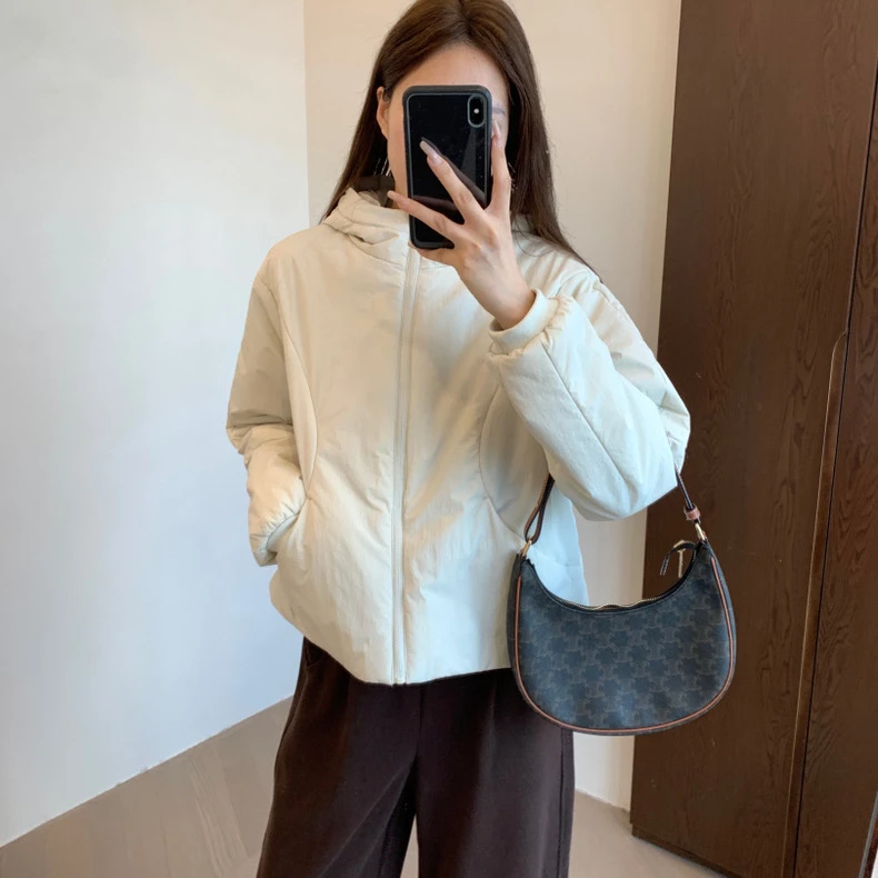 L家同款 高版本金标科技棉保暖夹棉防风运动休闲连帽外套冬季热卖