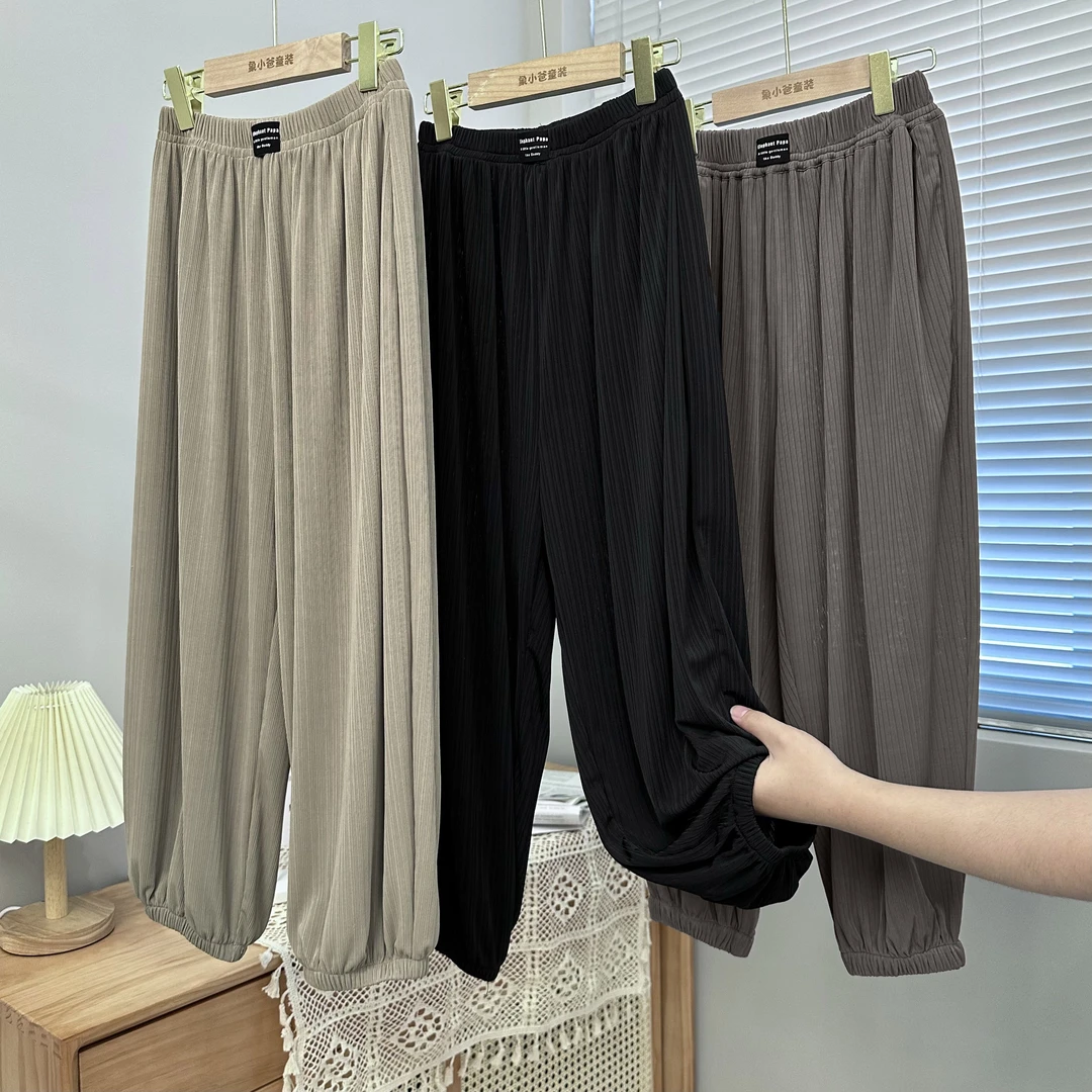 象小爸【冰丝凉感防蚊裤】25夏新款裤子中大童休闲防蚊裤垂感运动裤