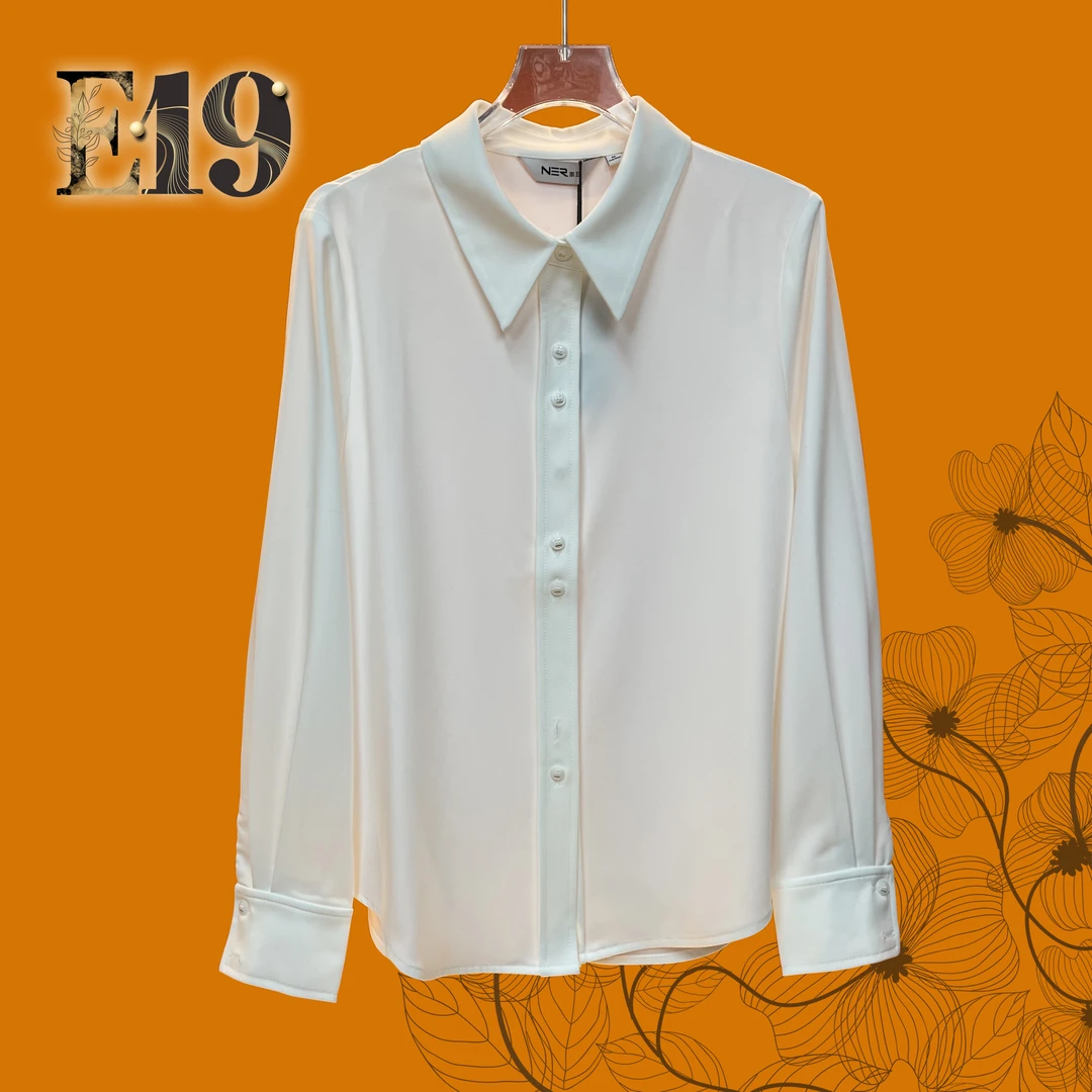 2024新款衬衫女春秋新款小个子洋气时髦通勤衬衣法式长袖上衣V271