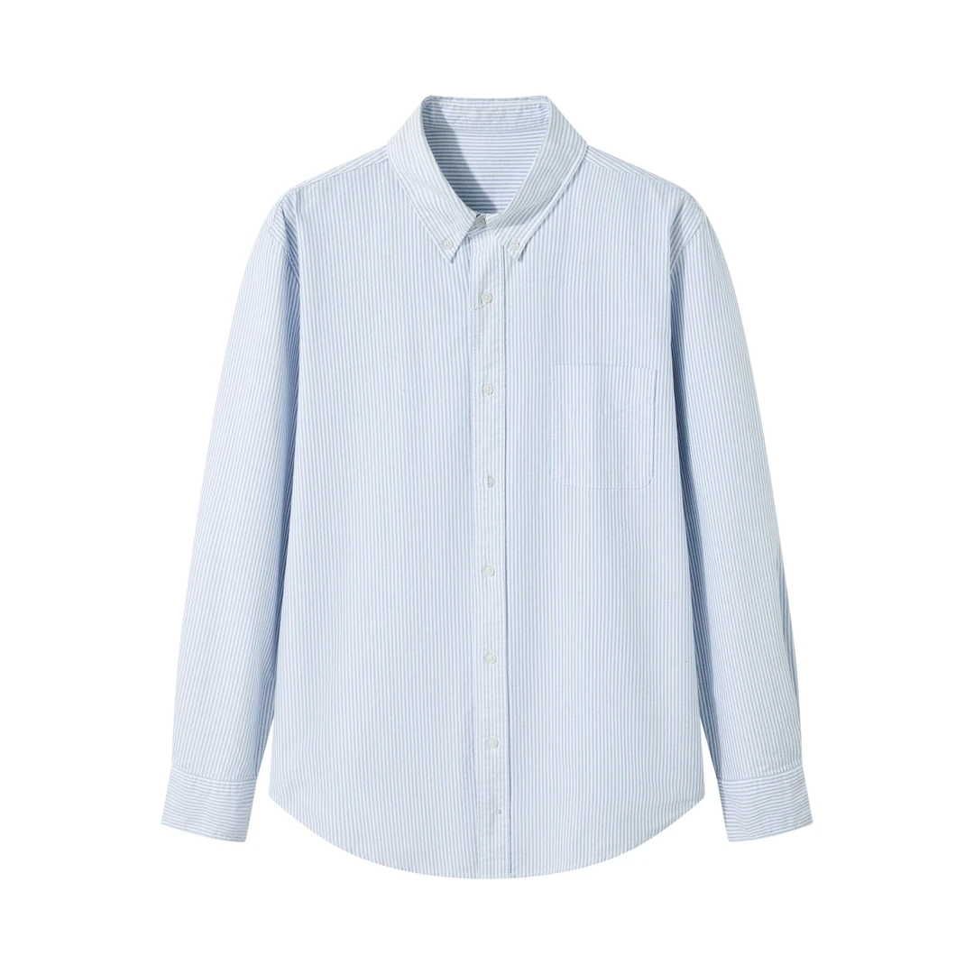 【雷总同款】凡客牛津纺长袖衬衫领尖扣 24秋冬新品 陈总专属