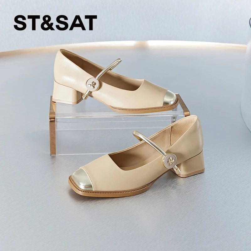 星期六真皮玛丽珍小皮鞋女2025年秋季新款爆款法式单鞋气质高跟鞋