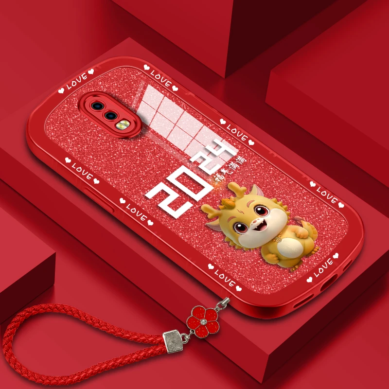 适用oppor17手机壳福气满满透明硅胶小胖妞软壳全包保护套福气龙