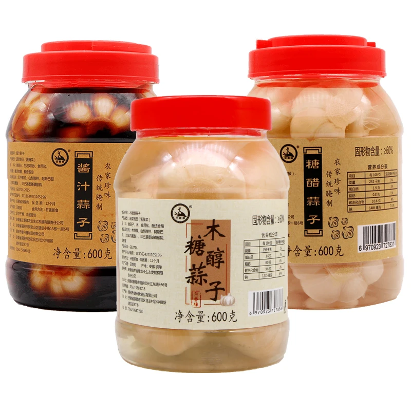 兰香缘安徽特产糖蒜头醋泡大蒜头甜蒜酱蒜酱菜咸蒜下饭小菜腊八蒜