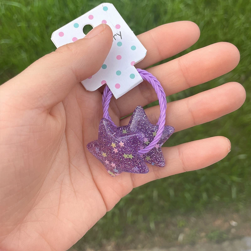 水果皮筋可爱卡通发圈儿童不伤发头绳发饰发绳头饰紫色宝宝韩版