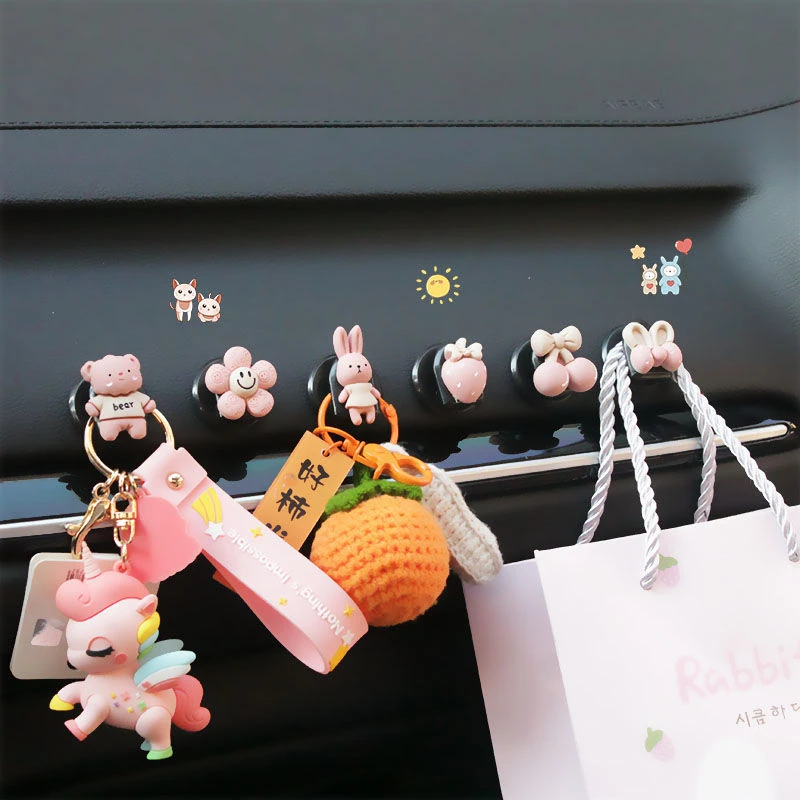 汽车车载挂钩前排可爱多功能车内用小挂钩后排椅背用品大全车挂钩