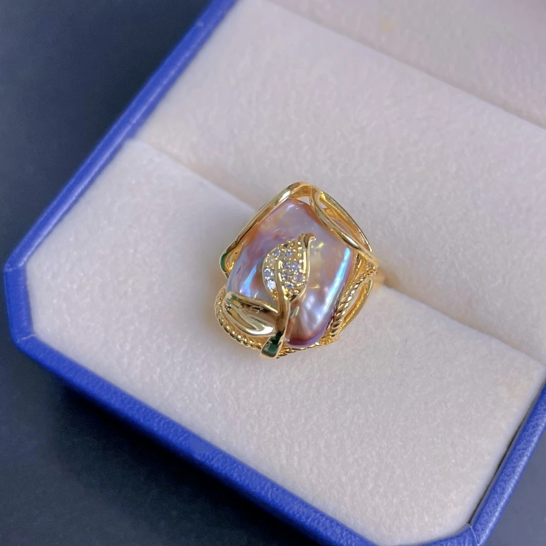 铜合金素款戒指 轻奢戒指活口精致大气开口巴洛风戒指B07