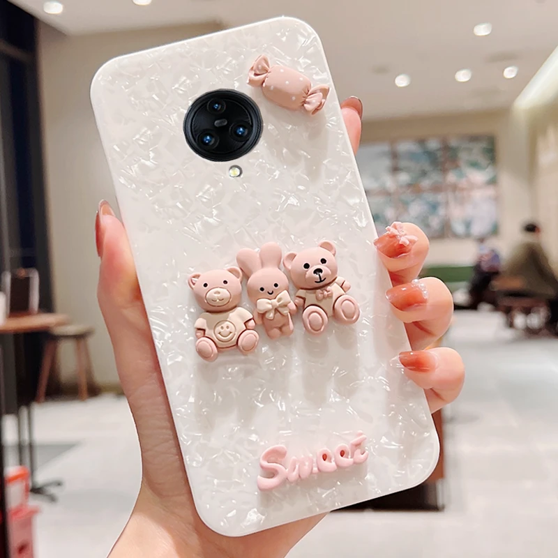 sweet熊白色仙贝ins风适用vivo NEX3手机壳nex3s网红5g曲屏nexa保