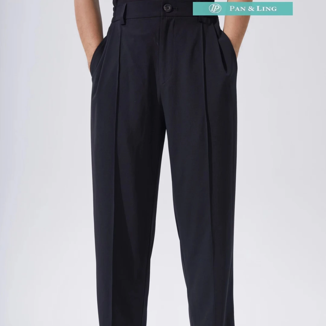 LP舞服-男裤 麻纱原创设计摩登舞服练功裤春秋百搭透气高腰垂感