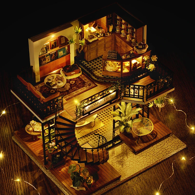 智趣屋diy小屋木质房子微缩手工模型拼装玩具小屋手工模型拼装