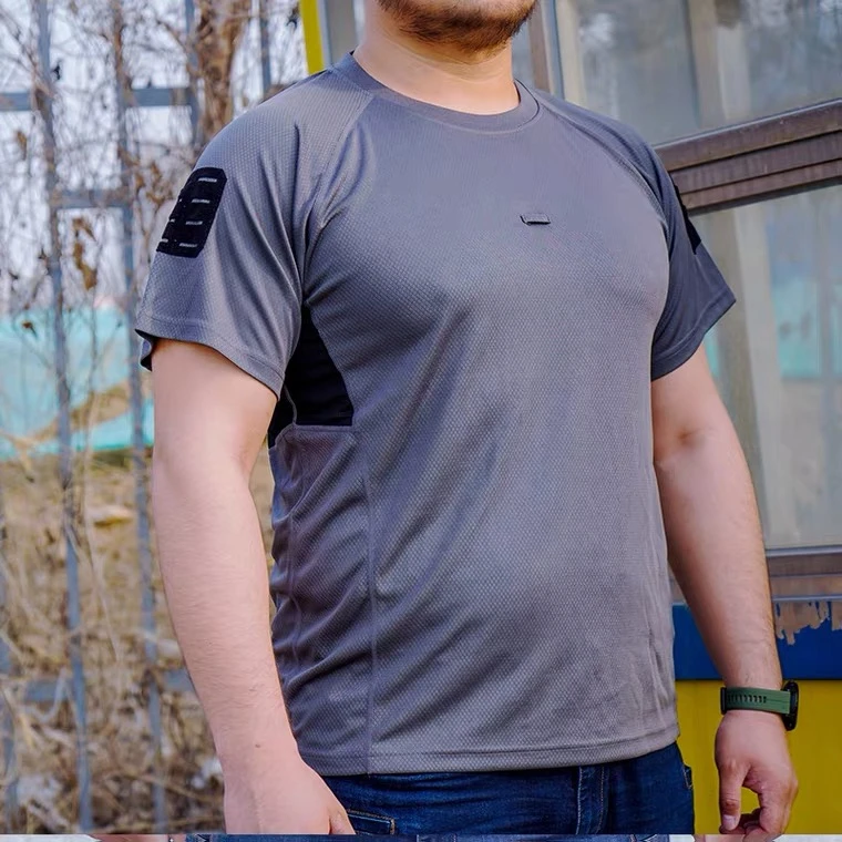 「砺兵户外」隐忍户外圆领短袖单向导湿速干T袖户外运动速干衣