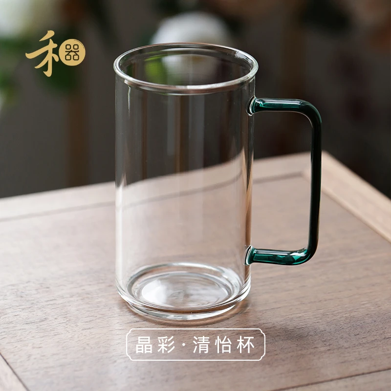 禾器晶彩·清怡杯 高硼硅 玻璃茶杯 个人杯 办公杯 430ml