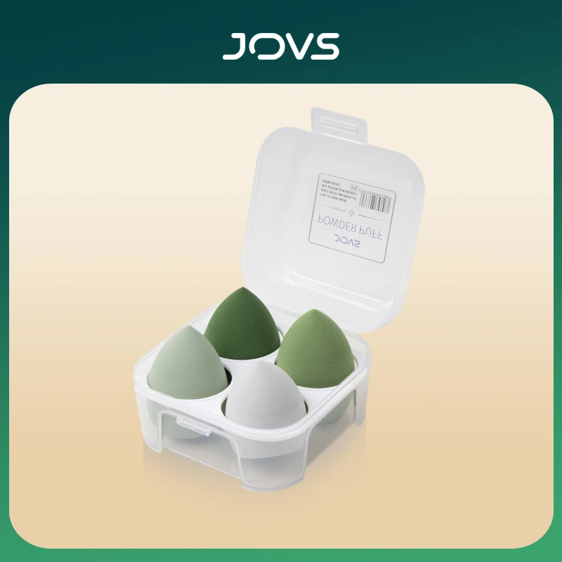 JOVS美妆蛋不吃粉超软四只装套装粉扑干湿两用套盒超软粉扑组合装