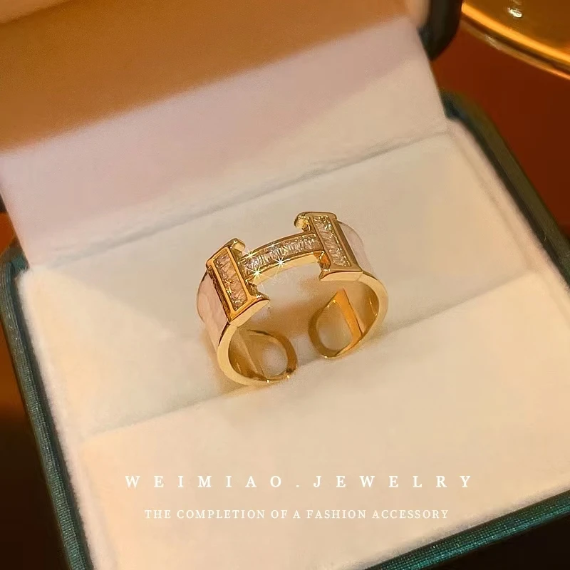 铜合金戒指 大工字口开口戒指