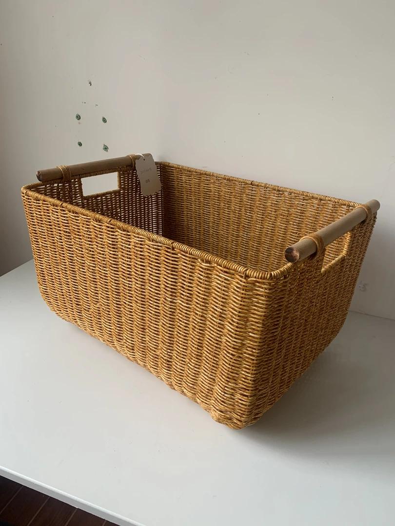 S02徽竹手工编织手提加大号大收纳筐50*35*高30cm实用居家好物