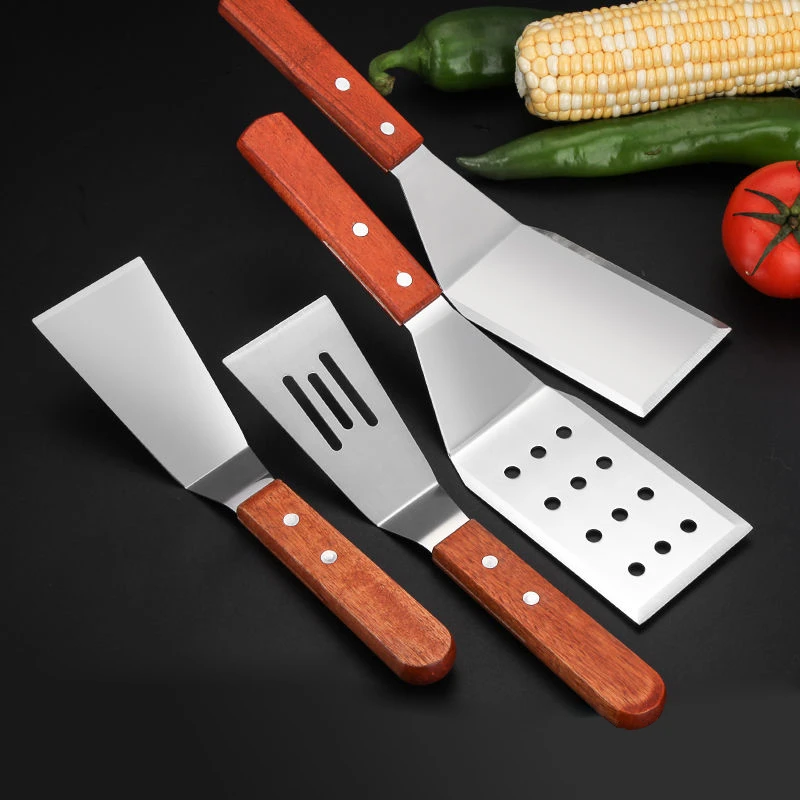 【御慕】料理铁板烧不锈钢牛排铲披萨生煎铲三角铲漏铲煎饼铲烧烤铲