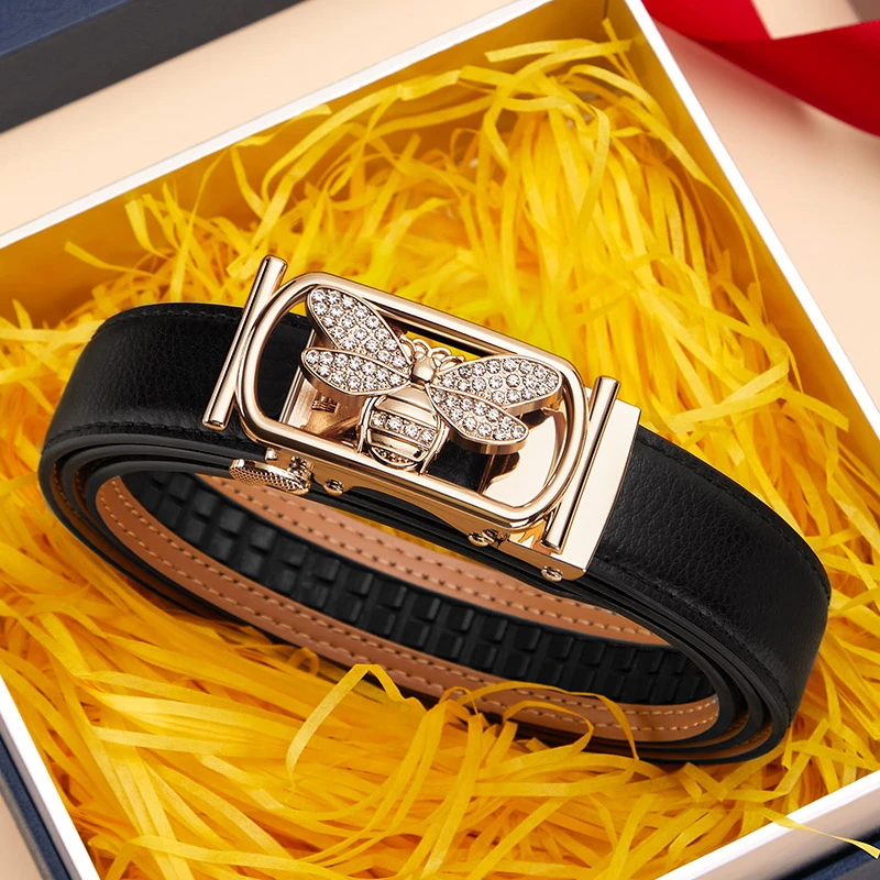 英皇保罗皮带女士真皮腰带2025新款网红款时尚百搭秋季牛仔裤带潮