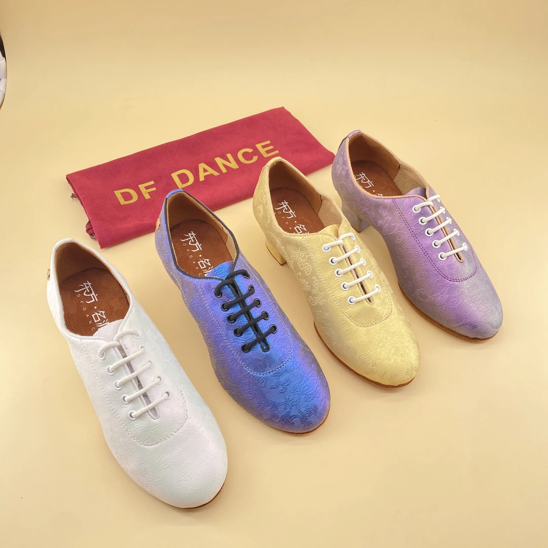 2023新款东方名派女士摩登舞鞋牛皮国标舞鞋华尔兹室内探戈舞蹈鞋