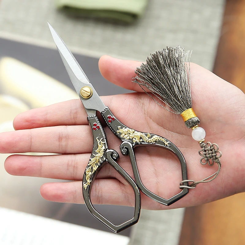 茶叶专用剪刀家用小剪刀手工剪纸刀不锈钢茶叶袋包线头剪子茶道配