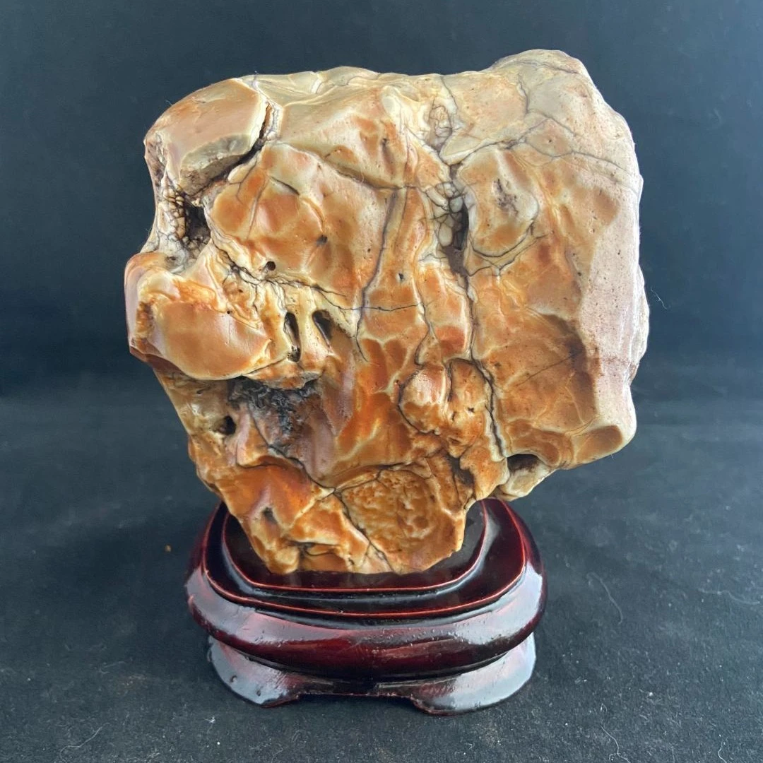 【阿拉善地表老皮戈壁石】天然奇石观赏石摆件（高14cm*宽10cm）