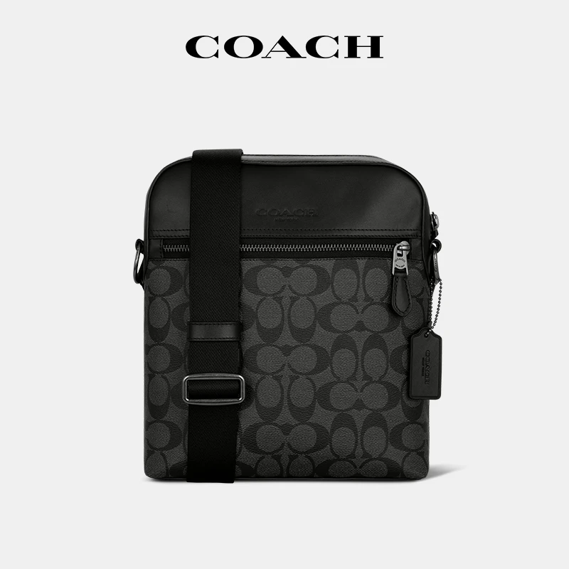 COACH/蔻驰【品牌直供】男包Houston 22男士斜挎包时尚休闲小方包