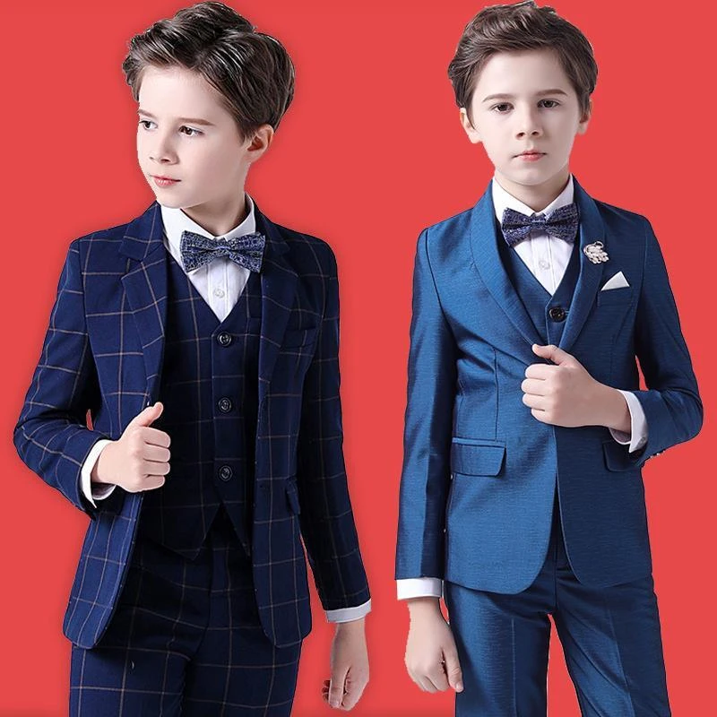 儿童西装套装春秋花童礼服男韩版钢琴礼服男童小孩小西服英伦帅气