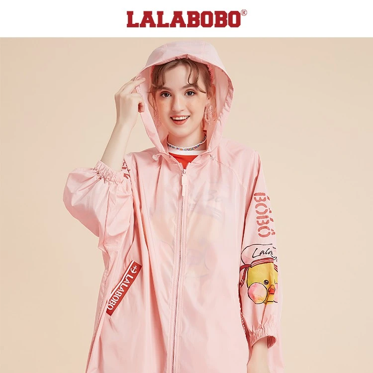 郑州（不退不换）LALABOBO玻尿酸鸭大图案单风衣D20A-WSDW18