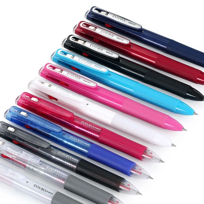 ZEBRA/斑马牌斑马笔多色中性笔多功能笔三合一黑红蓝J3J2三色笔