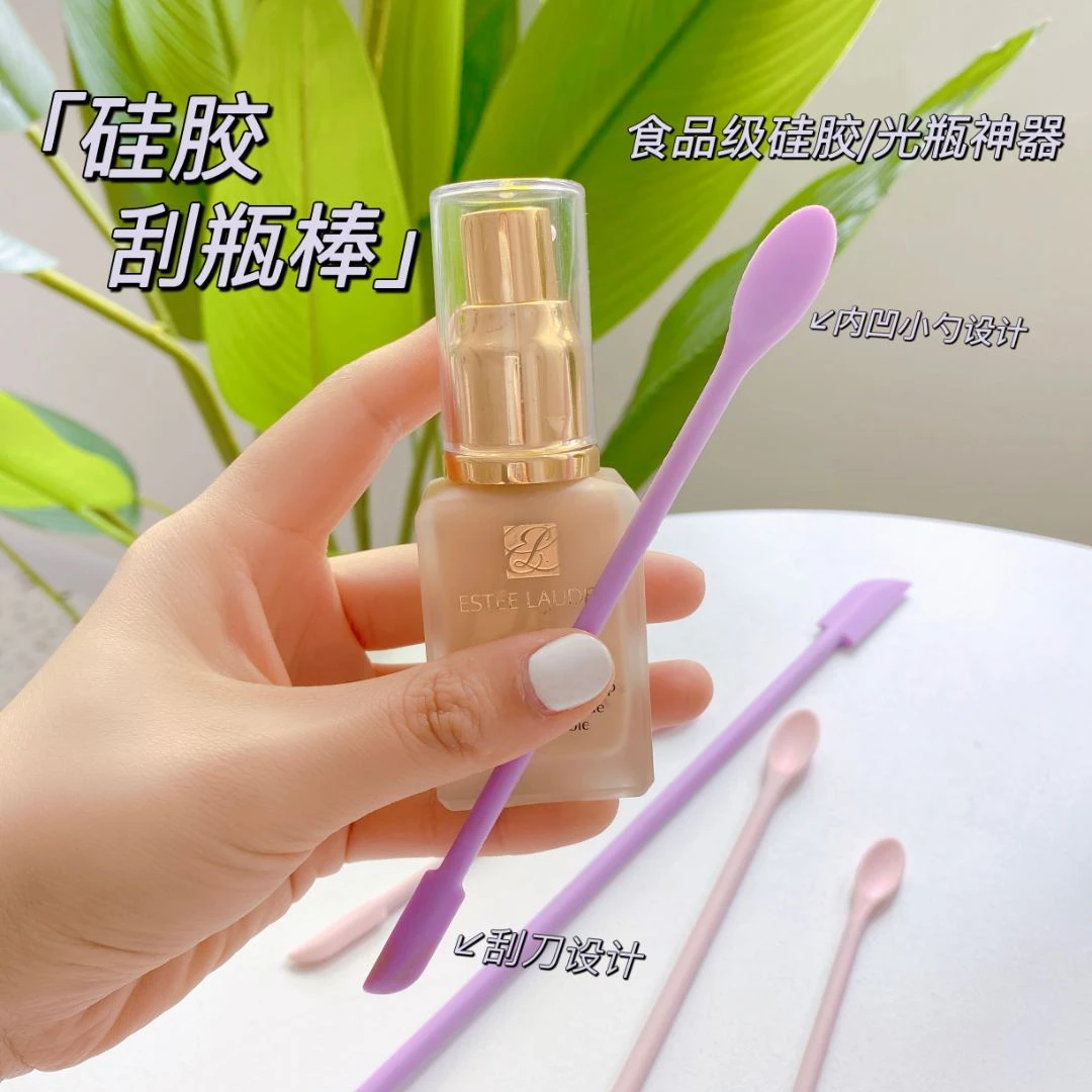 化妆品硅胶挖勺刮刀乳液瓶光瓶神器迷你双头残留刮取勺子清洁工具