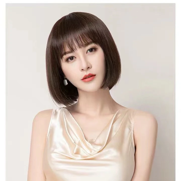 【俏皮BOBO发】假发女短款全头套碎齐刘海逼真自然波波时尚妈妈发