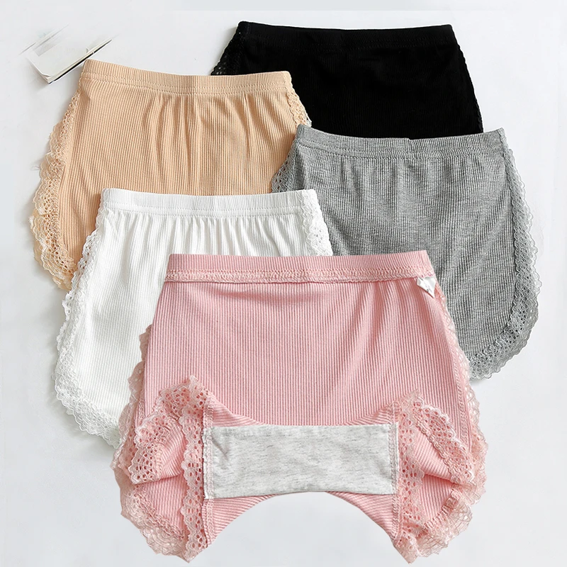女童安全裤夏薄款防走光莫代尔打底裤儿童加棉裆二合一内裤两用