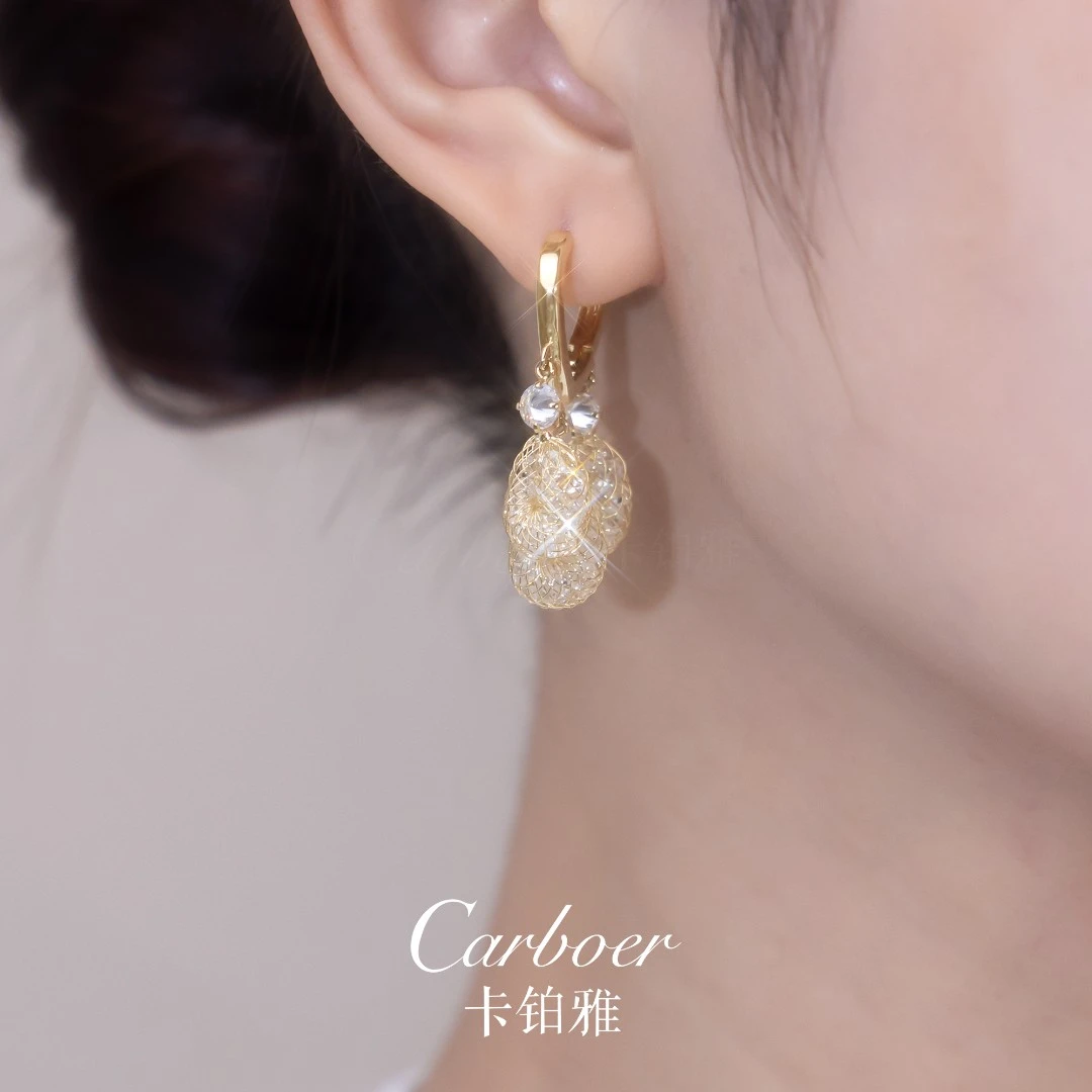 铜合金合成锆石耳饰 【星回】时尚百搭轻奢精致简约气质款耳环