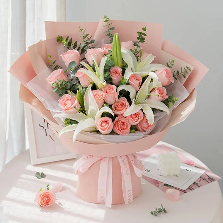 鲜花同城配送百事合意戴安娜玫瑰19枝plus小时达送花上门生日