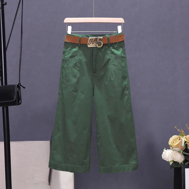 阔腿裤夏女薄款七分裤高腰直筒显瘦透气时尚休闲夏季裤子2025新款