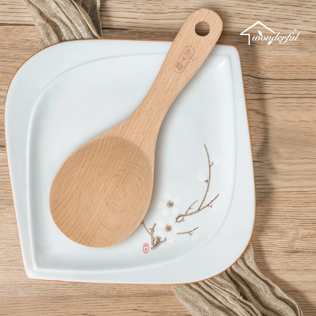 木饭勺电饭锅饭瓢纯木制家用无漆无蜡原木整木盛饭勺饭铲不粘锅