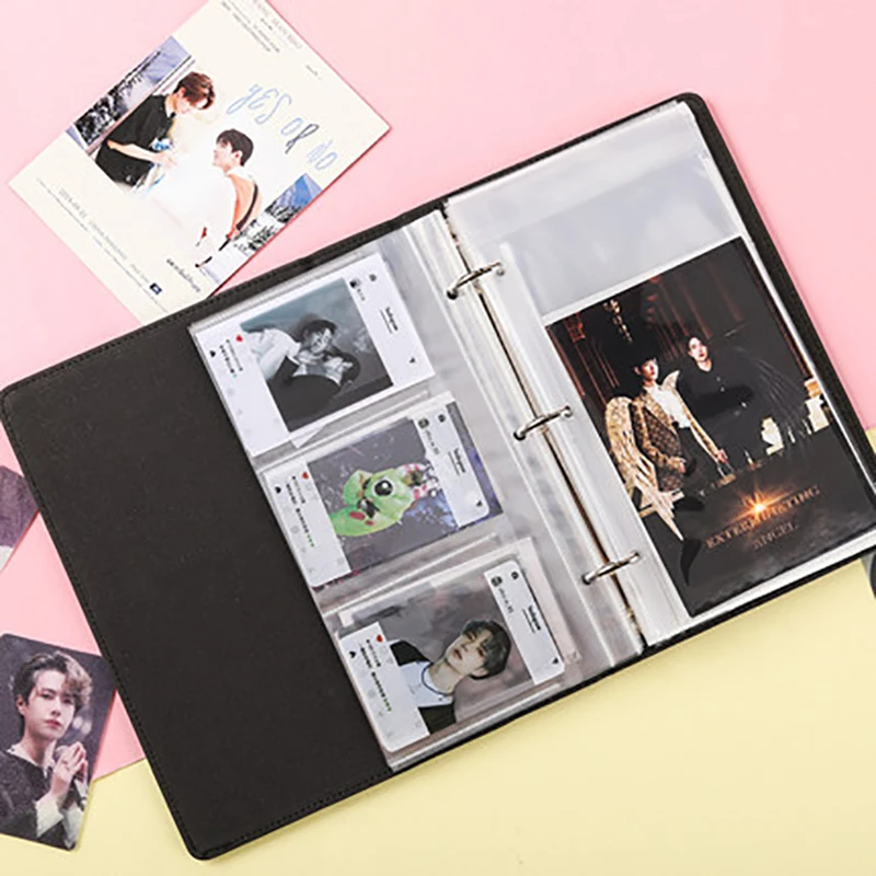 镭射票收纳收纳册卡册封面定制小卡集卡册透卡女孩追星本贴纸3寸