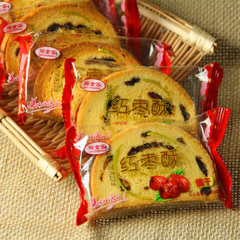 4斤红枣烤馍片休闲零食整箱特产320g早餐独立小包装口口香酥美味