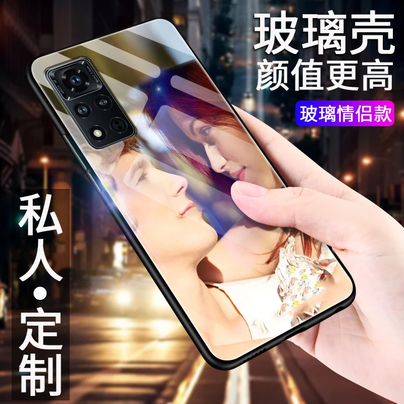 适用荣耀v40手机壳v30来图定制v40轻奢版v20保护套V30Pro照片订做