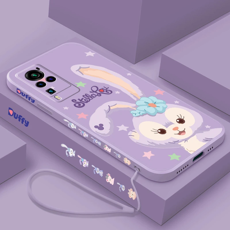 vivox60手机壳女款x60pro侧边框直边星黛露液态硅胶软VIVO防摔X60