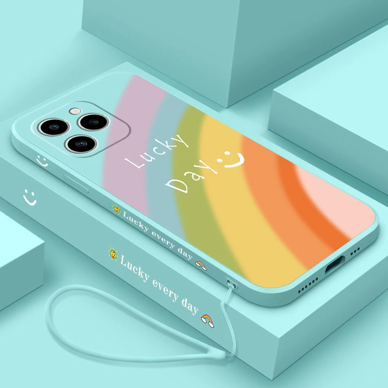 适用荣耀60se手机壳新款60SE侧直边框彩虹液态硅胶软壳带镜头全包