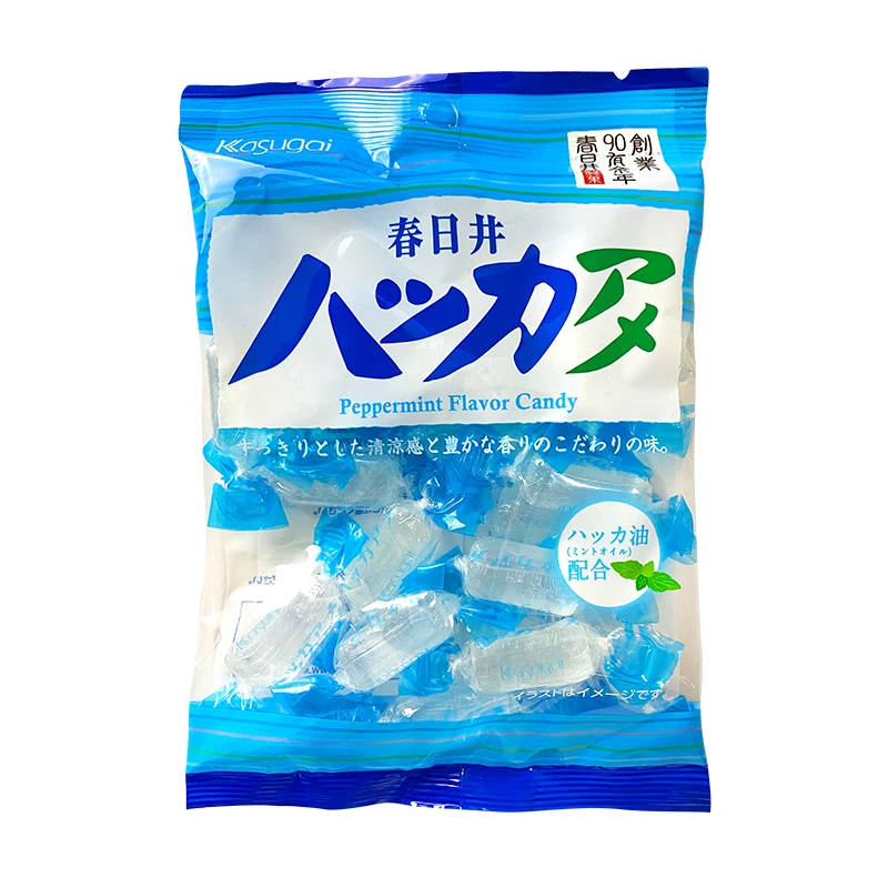 日本进口春日井薄荷糖透明硬糖清爽清凉清新薄荷味喜糖果150g袋装
